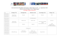Zeitplan
